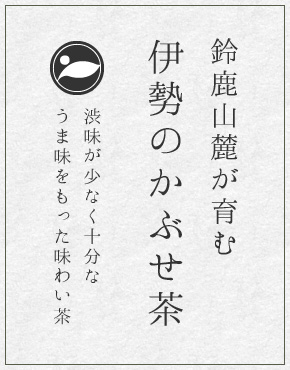 鈴鹿山麓が育む伊勢のかぶせ茶